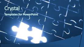  Presentation with abstract puzzle - Theme enhanced with background with one missing piece background and a ocean colored foreground