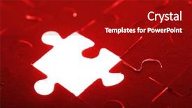  Presentation with abstract puzzle - Presentation featuring background with one missing piece background and a  colored foreground