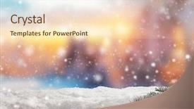  Presentation with blur - PPT theme enhanced with background with pile of snow background and a lemonade colored foreground