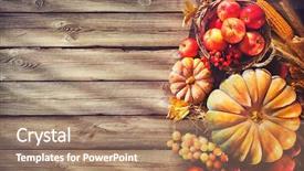  Presentation with corn cobs - Amazing slides having background with pumpkins corn cob backdrop and a coral colored foreground