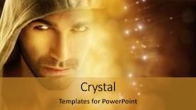  Presentation with light rays - PPT theme having background with rays of light background and a gold colored foreground