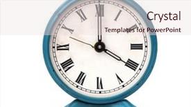  Presentation with vintage clock - Beautiful PPT layouts featuring background with retro alarm clock backdrop and a lemonade colored foreground