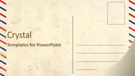  Presentation with retro - Audience pleasing presentation design consisting of background with retro post card backdrop and a cream colored foreground