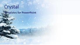  Presentation with spruce - Slides with background with snow and spruce background and a light blue colored foreground