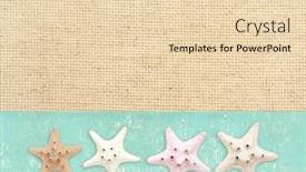  Presentation with canvas - Theme consisting of background-with-starfishes-on-canvas background and a lemonade colored foreground