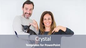  Presentation with age of enlightenment - Slide deck with background with surprise face pointing background and a gray colored foreground