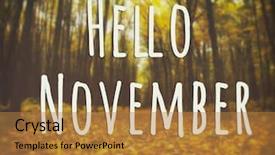  Presentation with november - Amazing slides having background with text hello november backdrop and a gold colored foreground