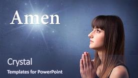  Presentation with blue - Presentation consisting of background with the word amen background and a  colored foreground