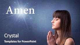  Presentation with blue - Cool new presentation with background with the word amen backdrop and a  colored foreground