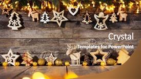  Presentation with free christmas - Amazing slide deck having background with wooden decoration free backdrop and a violet colored foreground