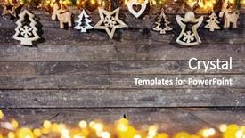  Presentation with free christmas - PPT theme consisting of background with wooden decoration free background and a gray colored foreground