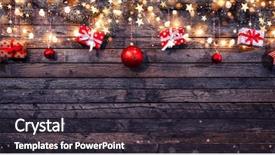  Presentation with free christmas - PPT theme consisting of background with wooden planks free background and a dark gray colored foreground