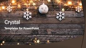  Presentation with free christmas - Audience pleasing presentation theme consisting of background with wooden planks free backdrop and a dark gray colored foreground