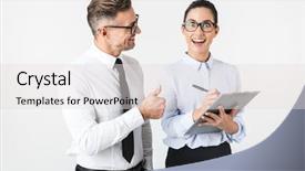  Presentation with isolated paw prints over white - PPT theme with background working together holding binder background and a light gray colored foreground