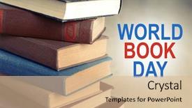 Presentation with old book - PPT theme enhanced with background world book day poster background and a lemonade colored foreground