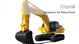  Presentation with bulldozer - Slides featuring background-yellow-bulldozer background and a white colored foreground
