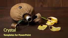  Presentation with flower memorial - Slide deck having background yellow flower world war background and a wine colored foreground