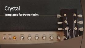  Presentation with guitar - Presentation theme with backgrounds amp - guitar leaning up background and a  colored foreground