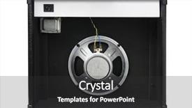  Presentation with guitar - PPT layouts consisting of backgrounds amp - rear view of guitar amplifier background and a dark gray colored foreground