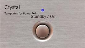  Presentation with electronics - Slide set featuring backgrounds amp - standby button on home background and a light gray colored foreground