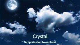  Presentation with night stars - PPT layouts consisting of backgrounds night sky with stars background and a ocean colored foreground