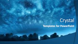  Presentation with night sky moon - Amazing theme having backgrounds-night-sky-with-stars backdrop and a teal colored foreground