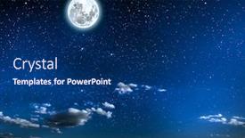  Presentation with night sky moon - Audience pleasing PPT layouts consisting of backgrounds-night-sky-with-stars backdrop and a navy blue colored foreground