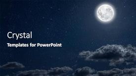  Presentation with night sky moon - Presentation theme with backgrounds-night-sky-with-stars background and a navy blue colored foreground
