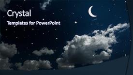  Presentation with night sky moon - Cool new slides with backgrounds night sky with stars backdrop and a navy blue colored foreground