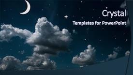  Presentation with night sky moon - Slides featuring backgrounds night sky with stars background and a  colored foreground