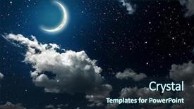  Presentation with stars moon - Cool new presentation design with backgrounds night sky with stars backdrop and a wine colored foreground
