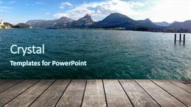  Presentation with stars moon - Beautiful slide set featuring backgrounds night sky with stars and moon and clouds wood backdrop and a ocean colored foreground