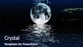  Presentation with night sky moon - Amazing slide set having backgrounds night sky with stars backdrop and a  colored foreground