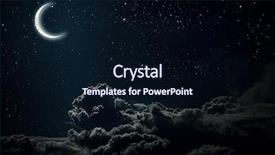  Presentation with night sky moon - Audience pleasing presentation theme consisting of backgrounds night sky with stars backdrop and a wine colored foreground