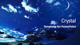 Presentation with night stars - Colorful theme enhanced with backgrounds night sky with stars backdrop and a navy blue colored foreground