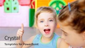  Presentation with children little child girl plays - Colorful slides enhanced with backgrounds school free - children happy little sister girls backdrop and a  colored foreground