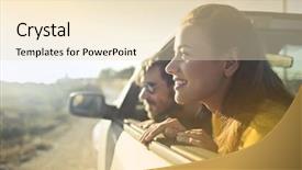  Presentation with great wall travelling - Cool new presentation design with backlight - travelling on a cabrio backdrop and a  colored foreground