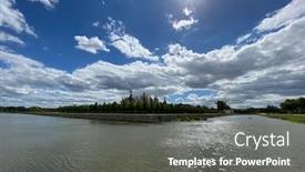  Presentation with world heritage - PPT layouts consisting of backlighting-on-the-chateau-de background and a gray colored foreground