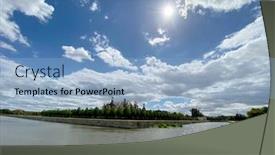  Presentation with heritage - PPT theme enhanced with backlighting-on-the-chateau-de background and a light blue colored foreground