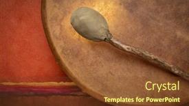  Presentation with shaman - Presentation with backlit-handmade-native-american-style background and a tawny brown colored foreground