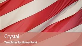  Presentation with american flag - Slides enhanced with backlit huge american flag close background and a coral colored foreground