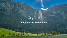  Presentation with scene - Amazing theme having backlit-scene-with-sun-flares backdrop and a ocean colored foreground