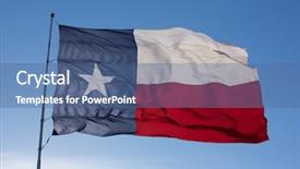  Presentation with texas state flag - Colorful presentation enhanced with backlit state flag of texas backdrop and a ocean colored foreground