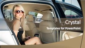  Presentation with luxury car - Presentation theme with worldwide networks global international unity background and a dark gray colored foreground