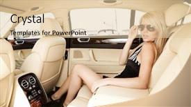  Presentation with luxury car - Cool new presentation theme with backseat of a luxury car backdrop and a lemonade colored foreground