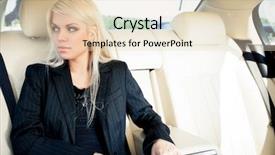  Presentation with luxury car - PPT theme consisting of backseat of a luxury background and a lemonade colored foreground