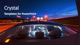  Presentation with airport - PPT theme featuring backseat of an airport background and a navy blue colored foreground