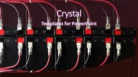  Presentation with battery - Slides featuring backup - battery powered industrial battery hooked background and a wine colored foreground