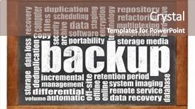  Presentation with backup - Presentation theme having backup word cloud background and a violet colored foreground