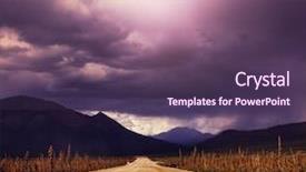  Presentation with highway - Presentation theme with backwoods - dalton highway on alaska background and a tawny brown colored foreground